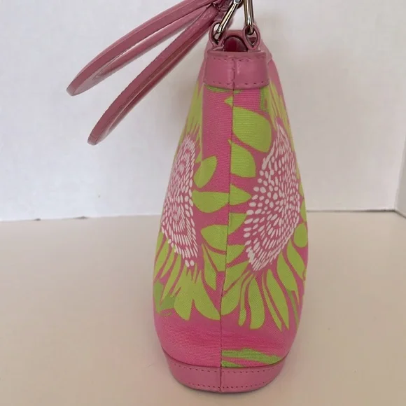 RARE!  Lilly Pulitzer Small Tote Hit Pink Sunflower Pattern-Circa 1990’s - Picture 5 of 16